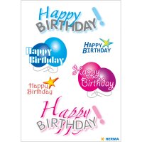 Herma Sticker DECOR Happy Birthday 3 Bl