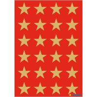 Herma Sticker DECOR Weihnachten Sterne gold Ø 15...