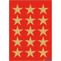 Herma Sticker DECOR Weihnachten Sterne gold Ø 22...