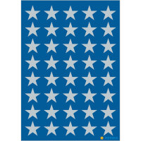 Herma Sticker DECOR Weihnachten Sterne silber Ø 13 mm 3 Bl