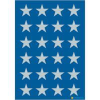 Herma Sticker DECOR Weihnachten Sterne silber Ø 15...