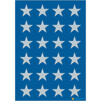 Herma Sticker DECOR Weihnachten Sterne silber Ø 15 mm 3 Bl