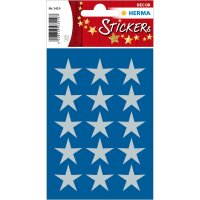 Herma Sticker DECOR Weihnachten Sterne silber Ø 22...