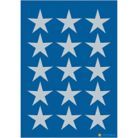 Herma Sticker DECOR Weihnachten Sterne silber Ø 22 mm 3 Bl