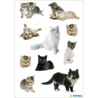 Herma Sticker DECOR Tiere Katzenfotos 3 Bl
