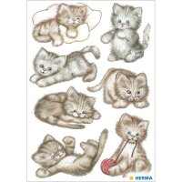 Herma Sticker DECOR Tiere Drolliges Kätzchen 3 Bl
