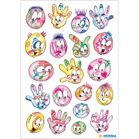 Herma Sticker DECOR Bunte Gesichter 3 Bl