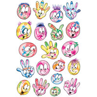 Herma Sticker DECOR Bunte Gesichter 3 Bl