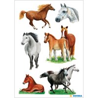 Herma Sticker DECOR Tiere Pferderassen 3 Bl