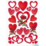 Herma Sticker DECOR Love Herzen und Rosen 3 Bl