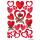 Herma Sticker DECOR Love Herzen und Rosen 3 Bl