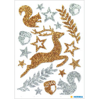 Herma Sticker MAGIC Tiere Waldtiere glittery 1 Bl