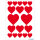 Herma Sticker DECOR Love Herzen rot 3 Bl