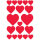 Herma Sticker DECOR Love Herzen rot 3 Bl
