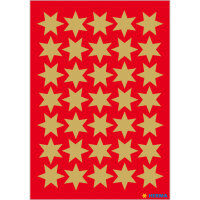 Herma Sticker DECOR Weihnachten Sterne gold Ø 16...