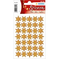 Herma Sticker DECOR Weihnachten Sterne gold Ø 16...