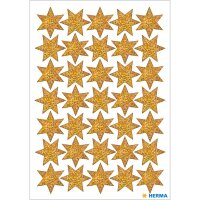 Herma Sticker DECOR Weihnachten Sterne gold Ø 16...