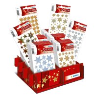 Herma Sticker DECOR Weihnachten Sterne silber Irisfolie 1 Bl
