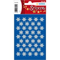 Herma Sticker DECOR Weihnachten Sterne silber Ø 14...