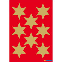 Herma Sticker DECOR Weihnachten Sterne gold Ø 33...