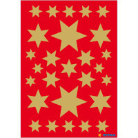 Herma Sticker DECOR Weihnachten Sterne Goldfolie 3 Bl