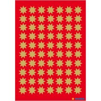 Herma Sticker DECOR Weihnachten Sterne gold Ø 10...