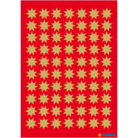 Herma Sticker DECOR Weihnachten Sterne gold Ø 10 mm 3 Bl