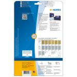 Herma Etiketten permanent haftend 45,7 x 21,2 mm Folie silber wetterfest 25 Bl 1200 Etik. LaserCopy