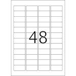 Herma Sicherheitsetiketten Folie stark haftend 45,7 x 21,2 mm weiss 25 Bl 1200 Etik. LaserCopy