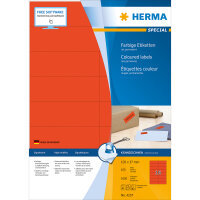 Herma Etiketten permanent haftend 105 x 37 mm rot 100 Bl...