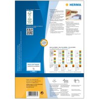 Herma Etiketten permanent haftend 105 x 37 mm rot 100 Bl 1600 Etik. LaserInkCopy