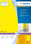 Herma Ordnerrückenschilder permanent 192 x 61 mm gelb 100 Bl 400 Etik.