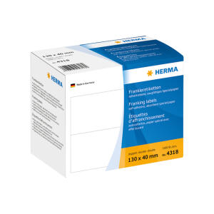 Herma Frankieretiketten permanent haftend 130 x 40 mm weiss doppelt 1000 Etik. ohne Abziehlasche