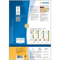 Herma Etiketten permanent haftend 105 x 148 mm gelb 100 Bl 400 Etik. LaserInkCopy