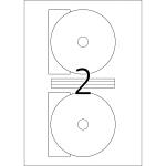 Herma Etiketten für CD Maxi permanent haftend Ø 116/18,5 mm weiss 100 Bl 200 Etik. LaserInkCopy