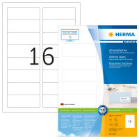 Herma Etiketten für Adressen permanent haftend 88,9...