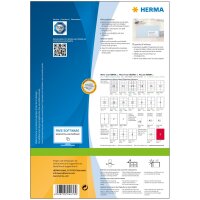 Herma Etiketten für Adressen permanent haftend 88,9 x 33,8 mm weiss PREMIUM 100 Bl 1600 Etik. LaserInkCopy
