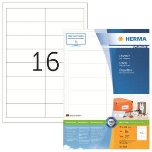 Herma Etiketten permanent haftend 97 x 33,8 mm weiss PREMIUM 200 Bl 3200 Etik. LaserInkCopy