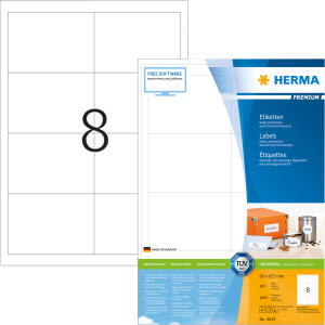 Herma Etiketten permanent haftend 97 x 67,7 mm weiss PREMIUM 200 Bl 1600 Etik. LaserInkCopy