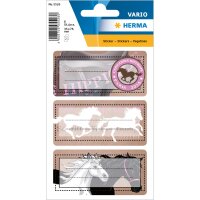 Herma Schuletiketten 76 x 35 mm Westernpferde 2 Bl 6 Etik.