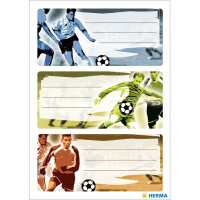 Herma Schuletiketten 76 x 35 mm Fussball 3 Bl 9 Etik.