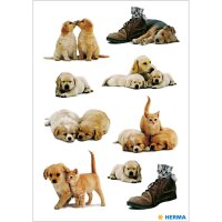 Herma Sticker DECOR Tiere Hundewelpen 3 Bl