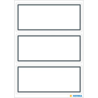 Herma Schuletiketten 82 x 36 mm Grauer Rand 6 Bl 18 Etik.