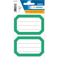 Herma Schuletiketten 82 x 55 mm grün liniert 6 Bl 12...