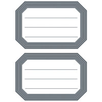 Herma Schuletiketten 82 x 55 mm grau liniert 6 Bl 12 Etik.