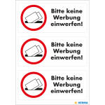 Herma Hinweisetiketten weterfest 79 x 34 mm Bitte keine...