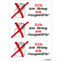 Herma Hinweisetiketten weterfest 79 x 34 mm Bitte keine...