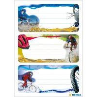 Herma Schuletiketten 76 x 35 mm Mountainbike 3 Bl 9 Etik.