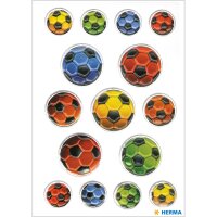 Herma Sticker MAGIC Bunte Fussbälle geprägt 1 Bl