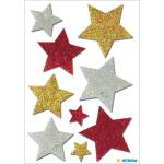 Herma Sticker MAGIC Weihnachten Bunte Sterne glittery 1 Bl